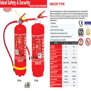 Water Type Fire Extinguisher | Capacity – 9 Kg