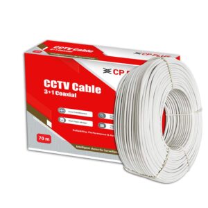 CP PLUS 3+1 Coaxial Pure Copper CCTV Camera Standard Cable (70 Meter) White - CP-ECC-70R