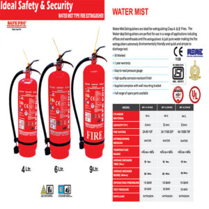 Water Mist Type Fire Extinguisher