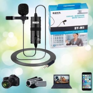BOYA by-M1 Mic Auxiliary Omnidirectional Lavalier Condenser Microphone 3.5mm Jack (Black)